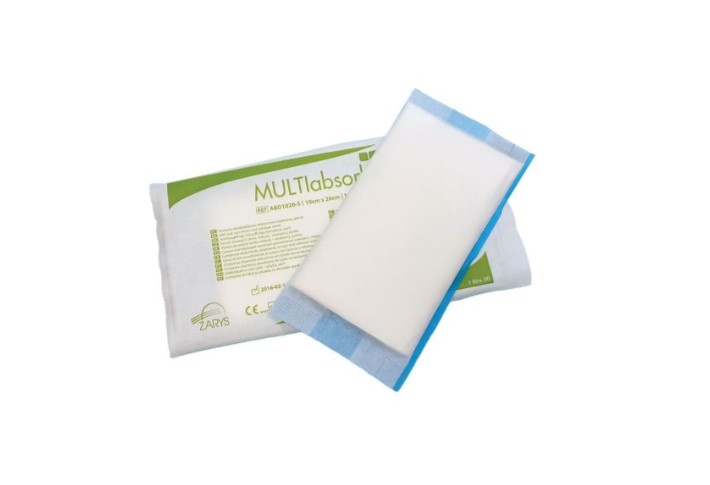 MULTIabsorb S 20cm x 40cm 1 Stk. stark absorbierend; Vliesstoffkompresse aus Zellulose, steril